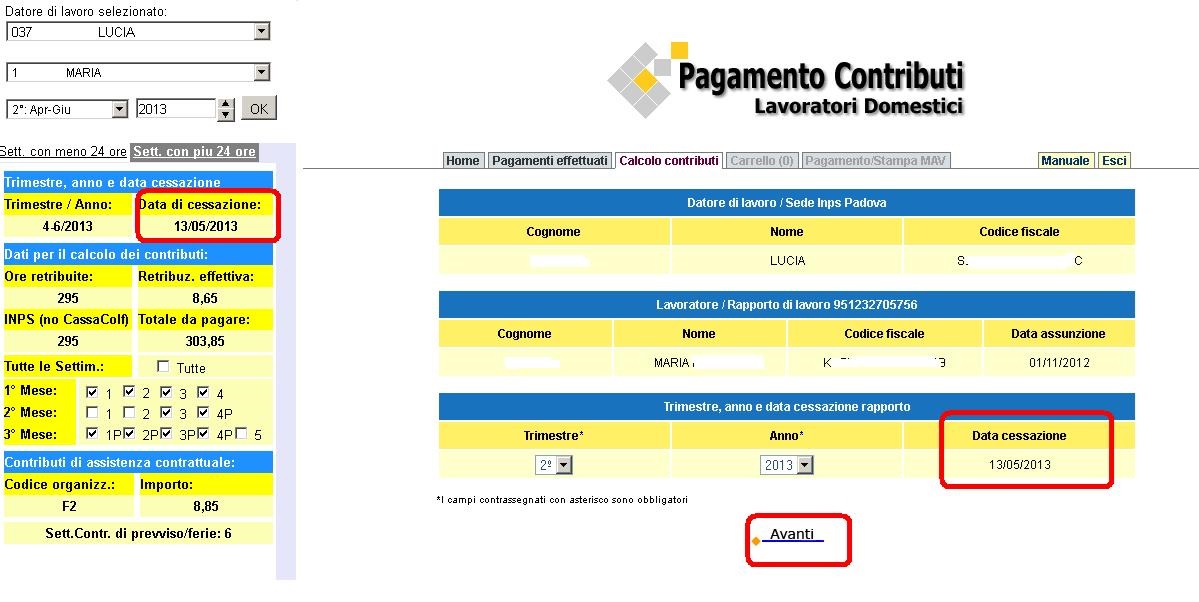 Elaborare Mav Cessazione